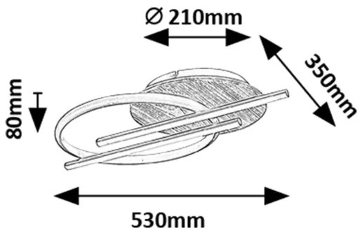 Rabalux 71404 - Plafoniera LED ARASH LED/40W/230V 3000/4000/6500K