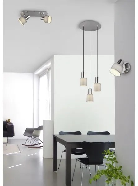 Trio - Lampadario su corda WAILER 3xGU10/5W/230V grigio