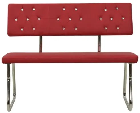 Panca 110 cm Rosso Vino in Similpelle