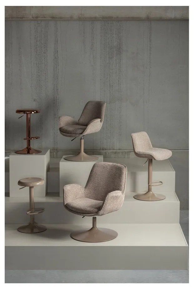 Poltrona beige con altezza del sedile regolabile Marten – WOOOD