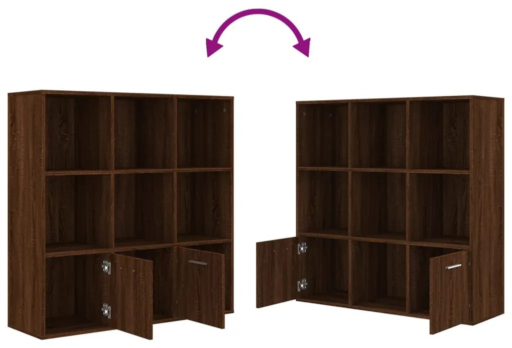 Libreria Rovere Marrone 98x30x98 cm