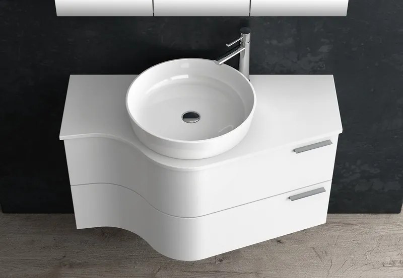 Mobile bagno sospeso 100cm design ultramoderno FORM-100 - KAMALU
