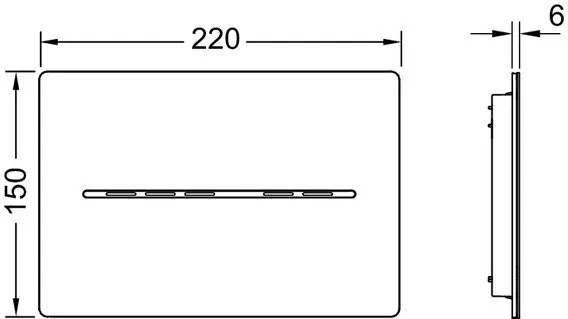 Tece TECESOLID placca wc elettronica touch 2 tempi 230V in acciaio spazzolato antimpronta