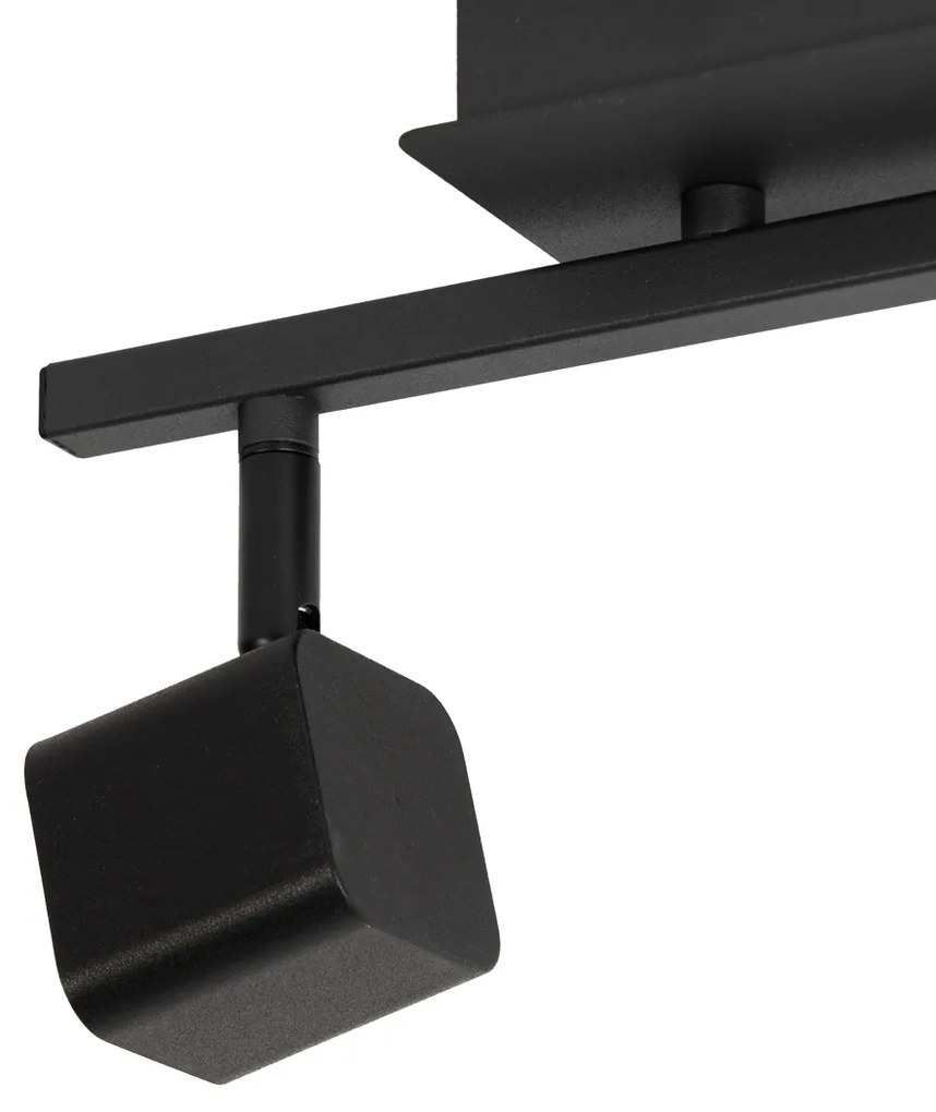 Plafoniera moderna nera con LED 2 luci - Nola