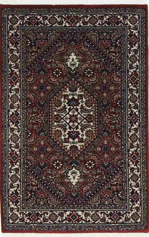Bidjar Tappeto persiano 60x90 Rosso (Iran) Annodato A Mano