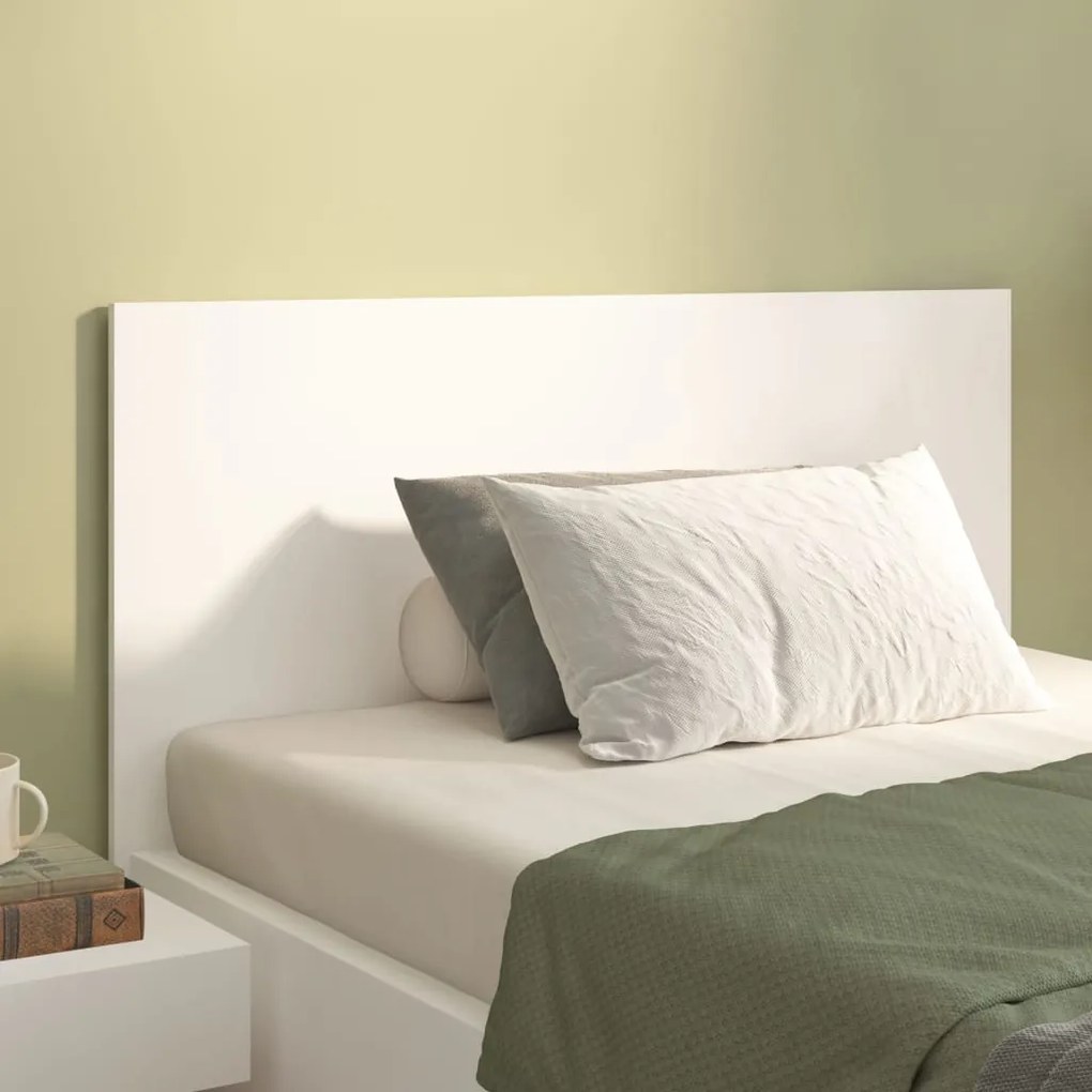 Testiera Per Letto Bianca 120x1,5x80 Cm İn Legno Multistrato /