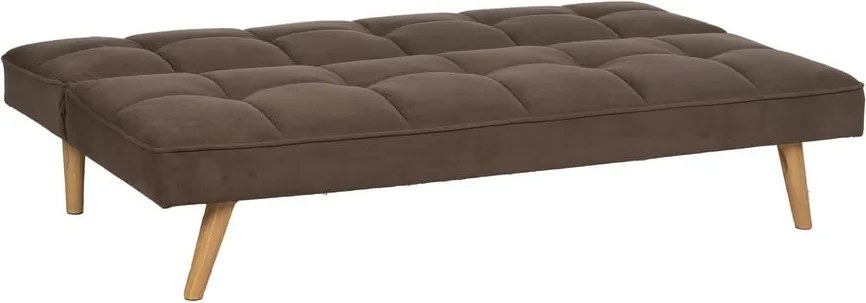 Divano marrone allungabile con rivestimento in ciniglia 175 cm – Ixia