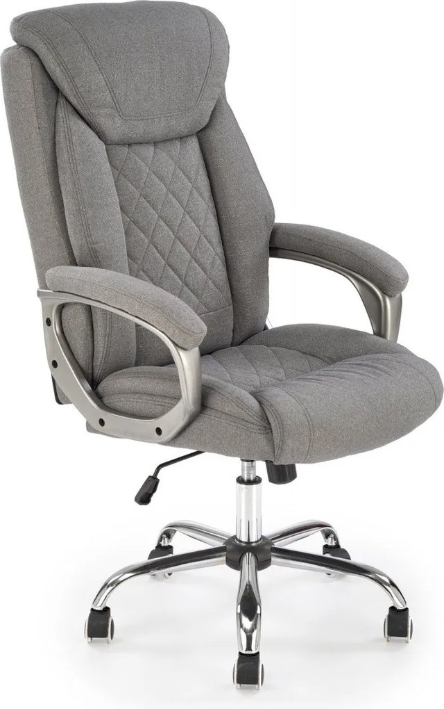 Sedia da ufficio Helder 2 in ecopelle grigia - H120 cm