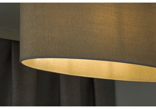 Duolla - Lampadario a sospensione con filo OVAL 2xE27/15W/230V grigio