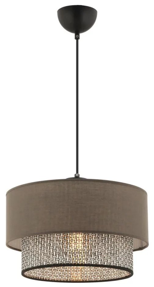 Lampada a sospensione su cavo ECHO 1xE27/60W/230V marrone/grigio