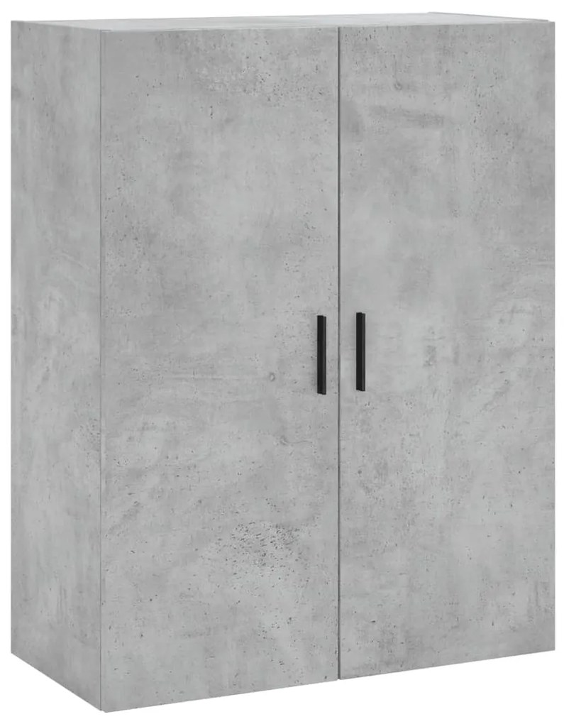 Credenza grigio cemento 69,5x34x180 cm in legno multistrato