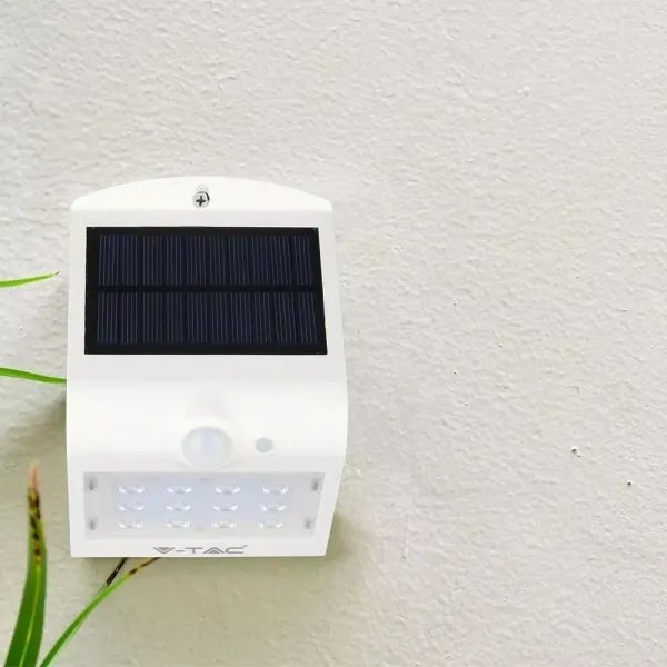 Applique a LED solare con sensore LED/1.5W/3,7V IP65 bianco