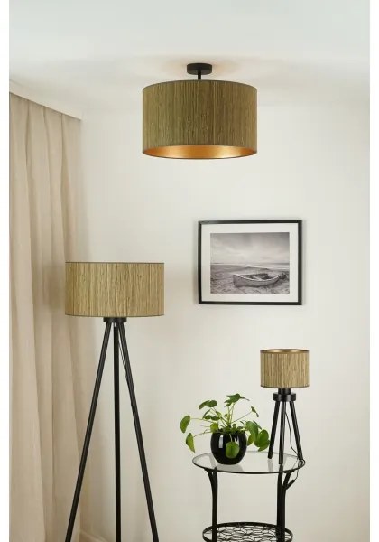 Brilagi - Lampada con piedistallo BOSTON ROLLER 1xE27/15W/230V marrone/oro