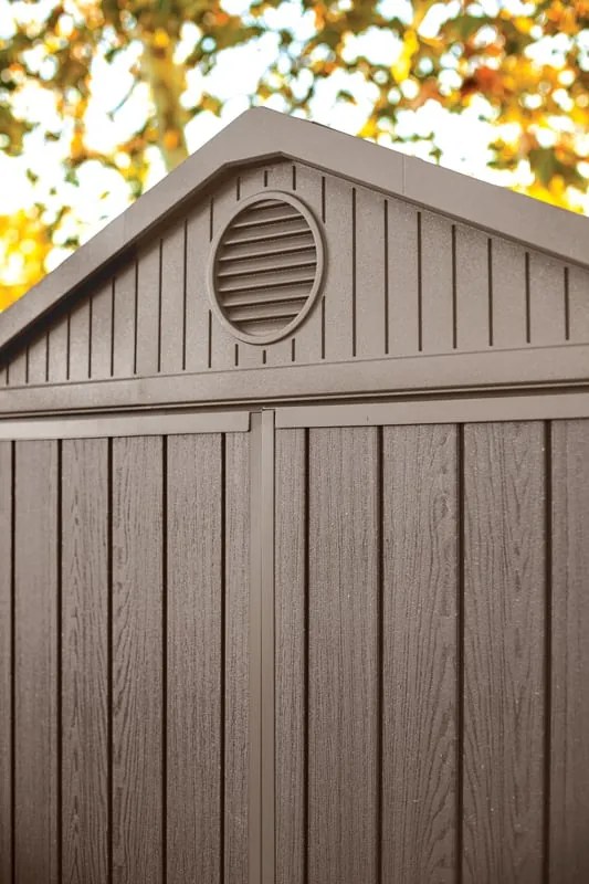 Casetta da giardino KETER Darwin in polipropilene marrone con porta battente semplice, superficie interna 2.99 m² e spessore parete 16 mm