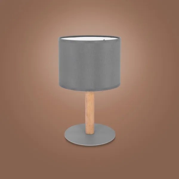 Lampada da tavolo DEVA 1xE27/15W/230V grigio/legno