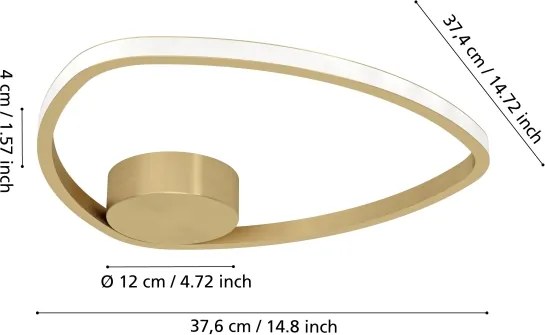 Eglo 902149 - Plafoniera LED MOSCHELLA LED/9,7W/230V, dorata