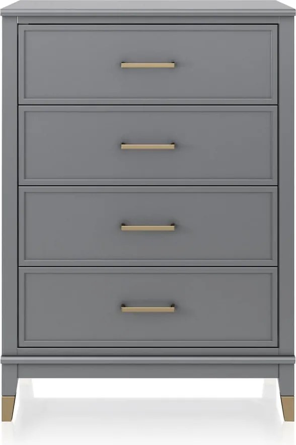 Cassettiera grigia , 75 x 106 cm Westerleigh - CosmoLiving by Cosmopolitan