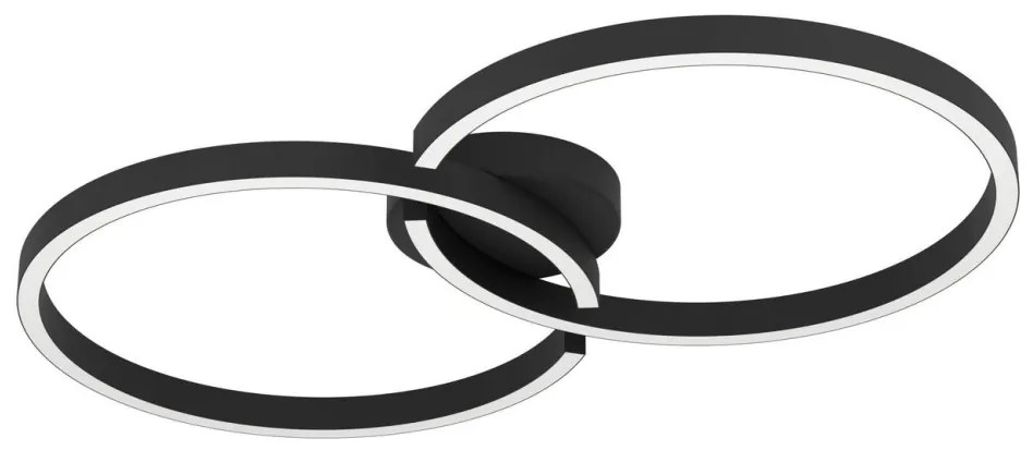 Eglo 900955-Plafoniera LED RGBW dimmerabile AMANDOLO 19,5W/230V nero + +TC