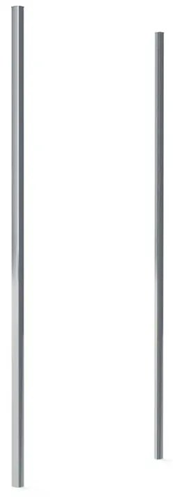 Lato fisso Slimline 90 cm, H 195 cm in vetro, spessore 6 mm trasparente silver