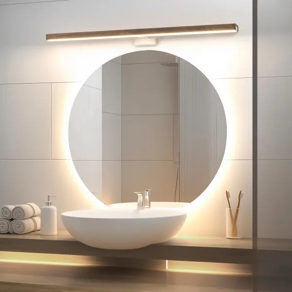Brilagi-Illuminazione a LED per specchi da bagno WOODY MIRROR LED/15W/230V IP44 quercia/bianco