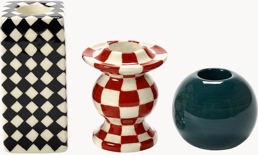 Set di 3 candelabri in gres fatti a mano Les Objets Mouleversants