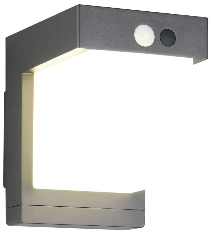 Illuminazione esterna LED con alimentazione a pannelli solari con sensore di movimento da parete (altezza totale 14 cm) Colombo – Reality