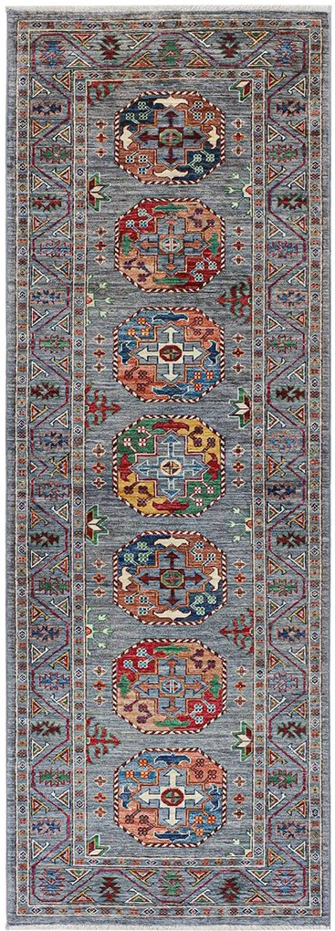 Samarkand Tappeto 80x250 (Pakistan) Annodato A Mano