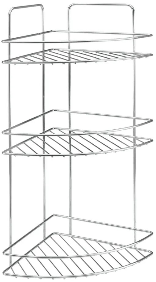 Mensola da bagno color argento lucido in acciaio Luxy – Metaltex