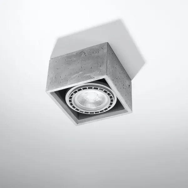 Sollux SL.0883 - Plafoniera QUATRO 1xGU10/40W/230V calcestruzzo