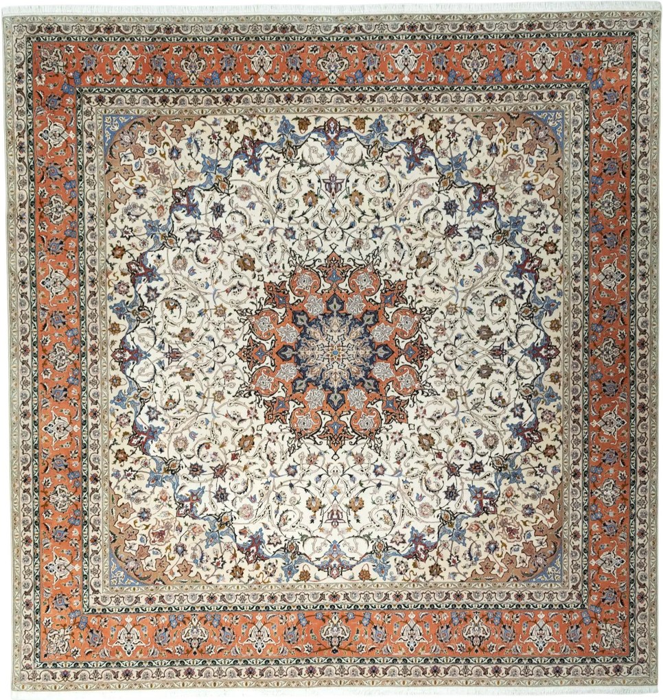 Tabriz Tappeto persiano 300x310 Beige (Iran) Annodato A Mano