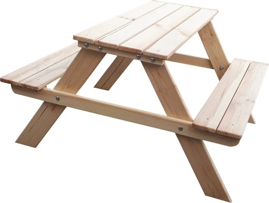 Set da pranzo per bambini da giardino in legno di pino Piknik - Rojaplast