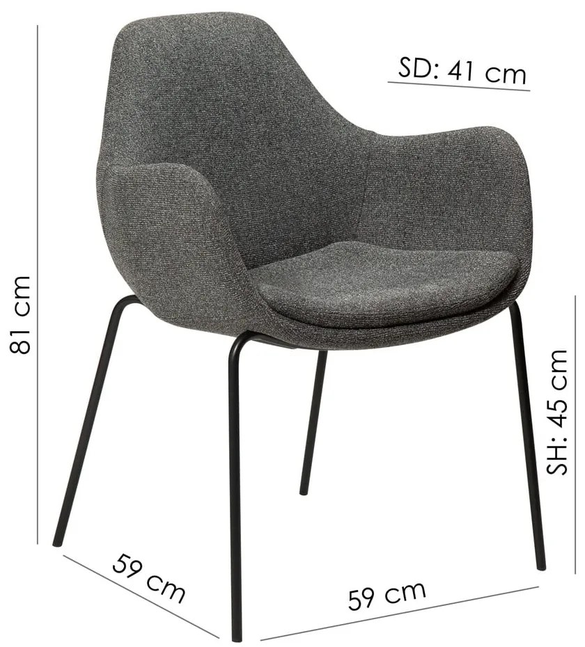 Poltrona verde chiaro in tessuto bouclé Zimmer - DAN-FORM Denmark