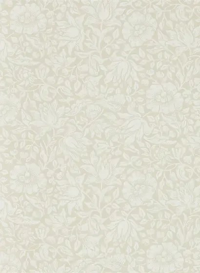 Malven Tapete Mallow von Morris & Co. - Cream Ivory