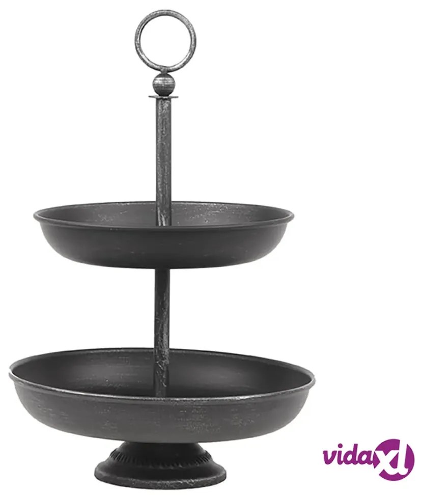 LABEL51 Vassoio a Più Livelli 26x26x38 cm Nero Anticato