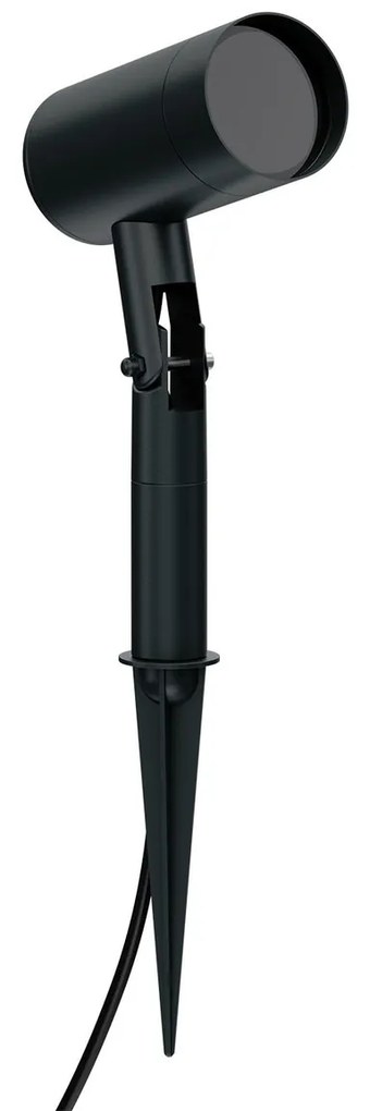 Faretto con Picchetto GU10 da Giardino Orientabile Serie SHADOW - Nero