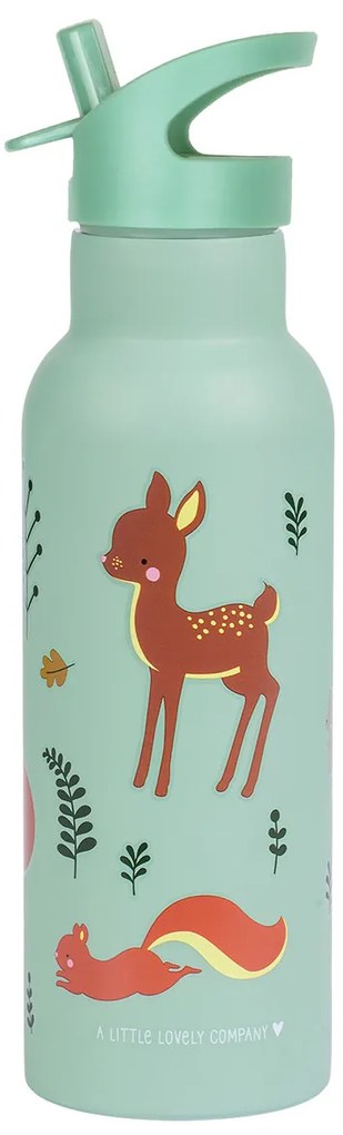 A Little Lovely Company - borraccia in acciaio inox, 500 ml - amici del bosco