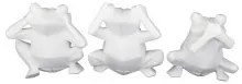 Statua Decorativa DKD Home Decor 18,5 x 13 x 17,8 cm Bianco Rana (3 Unità)