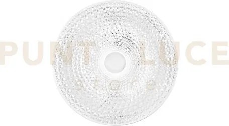 Plafoniera led unika bianca  con diffusore effetto diamantato 24w 2...