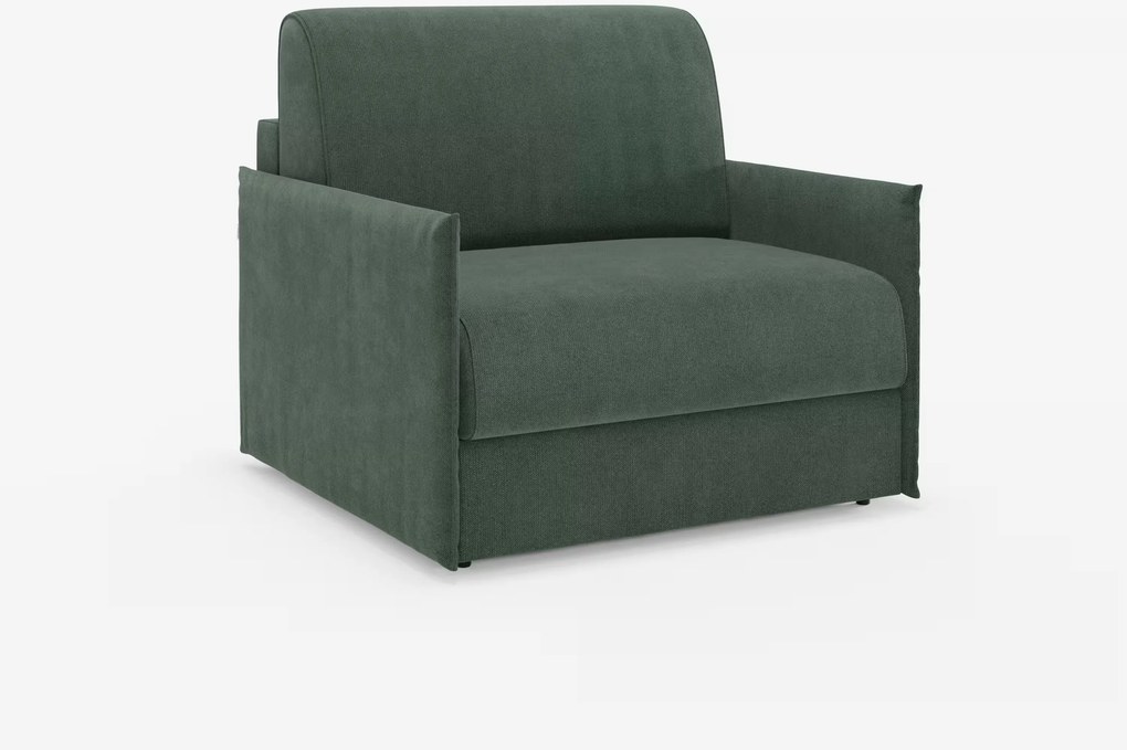 Evans poltrona letto compatta con materasso - sfoderabile in tessuto smacchiabile T23