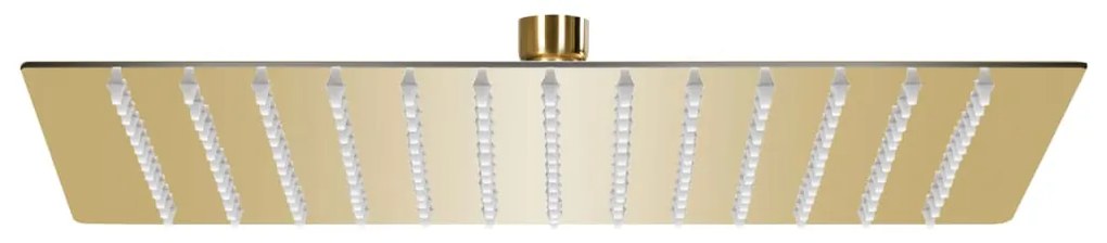 Testa Doccia A Pioggia İn Acciaio Inox 30x30 Cm Quadrata Oro /