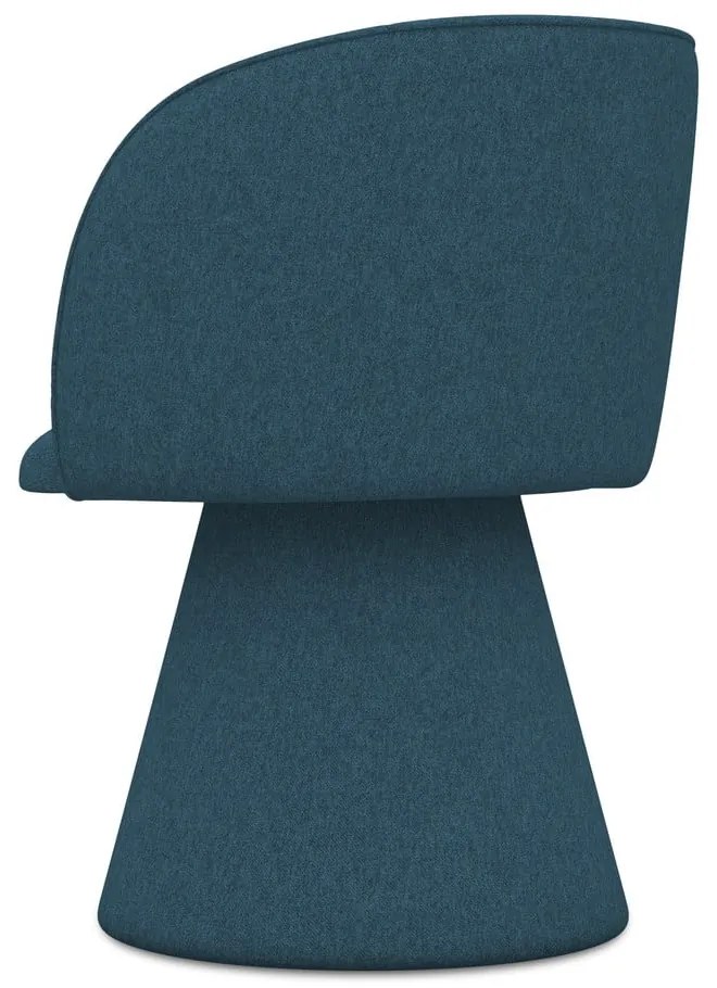 Sedia da pranzo blu in imbottito Maia – Makamii