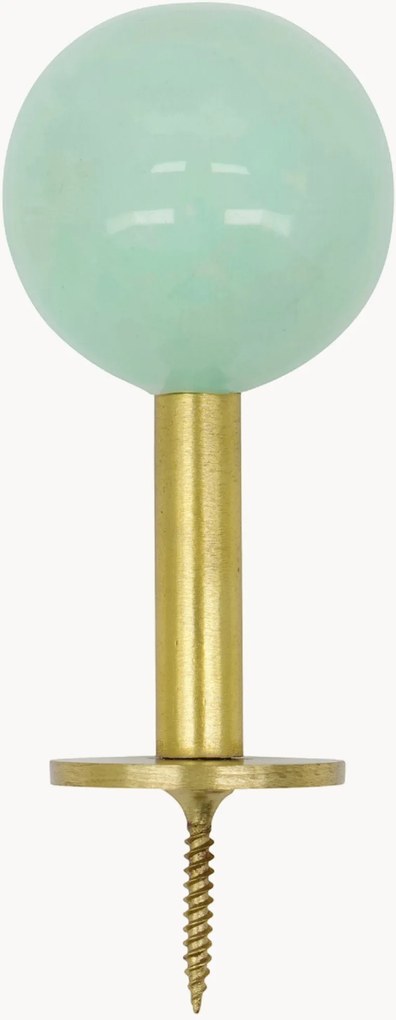 Set di 2 ganci da parete in metallo fatti a mano Ball