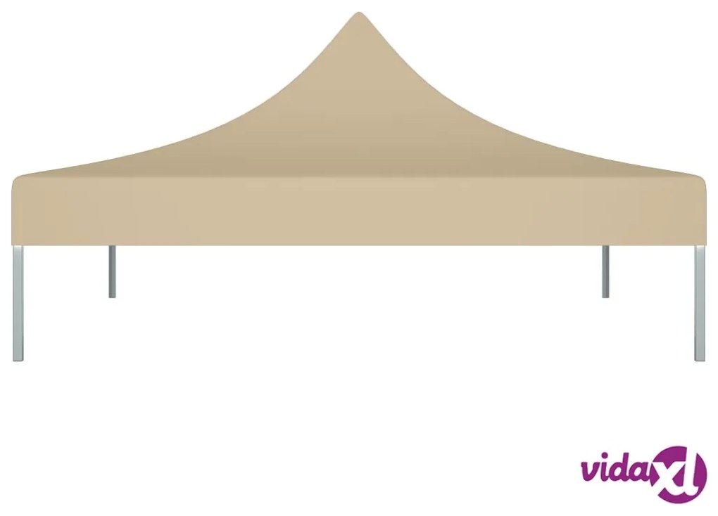 vidaXL Tetto per Tendone per Feste 3x3 m Beige 270 g/m²