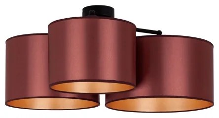 Duolla - Lampadario a plafone ROLLER TRIO SHINY 3xE27/15W/230V rame/oro