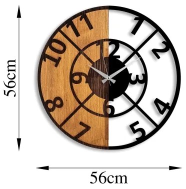 Orologio da parete diametro 56 cm 1xAA legno/metallo