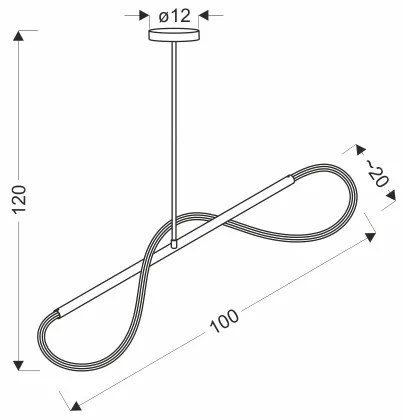 Lampadario LED a cavo SUPREME LED/22W/230V 100 cm oro