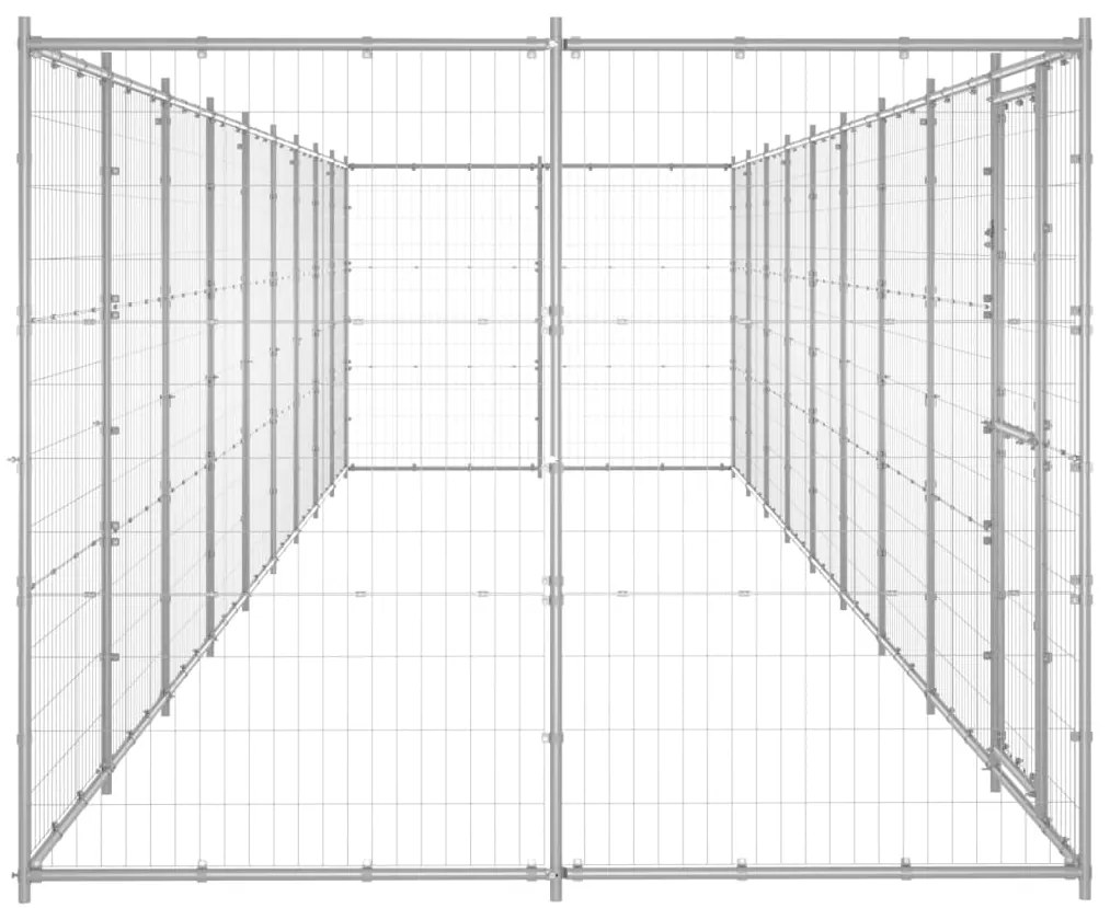 Gabbia per cani da esterno in acciaio zincato 21,78m²