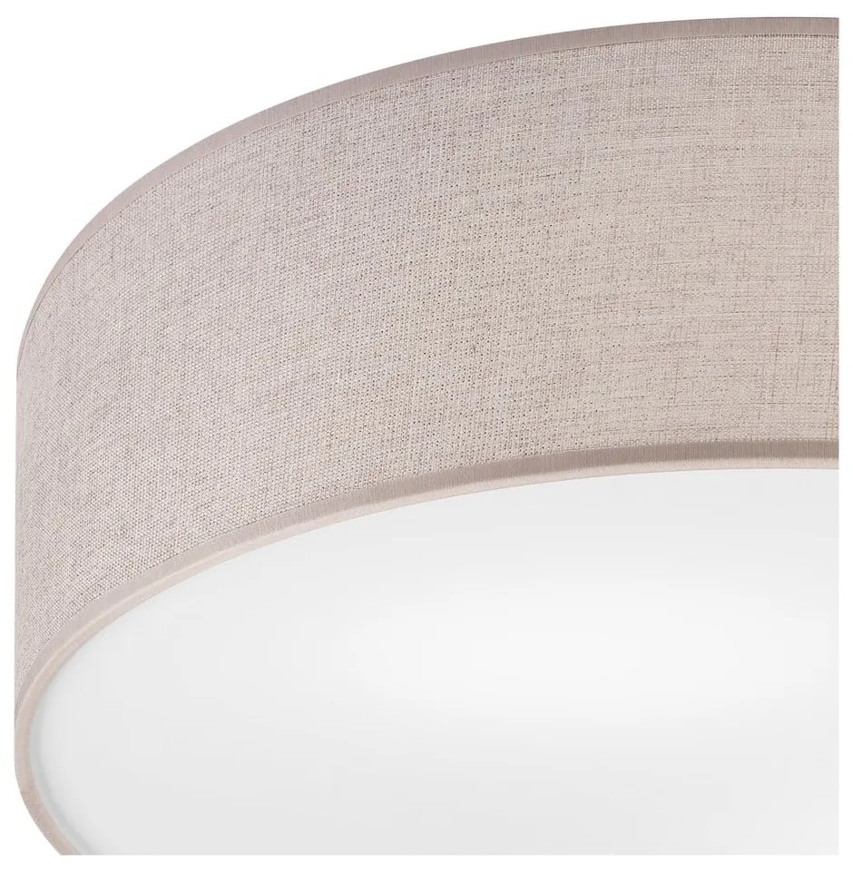 Lampada da soffitto grigio chiaro con paralume in tessuto ø 45 cm Vivian - LAMKUR