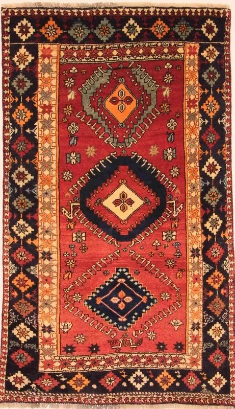 Gashghai Tappeto 110 x 180 Rosso (Iran) Annodato A Mano