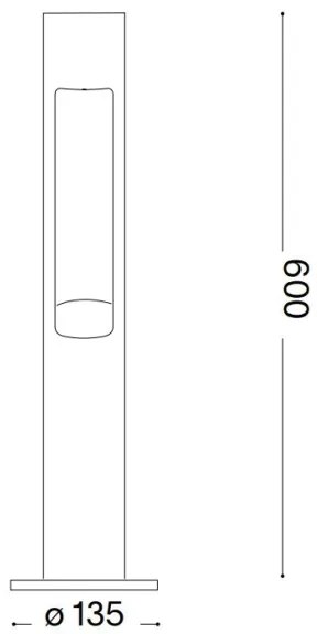 Ideal Lux - Lampada da esterno ACQUA 1xG9/15W/230V 60 cm IP44 marrone